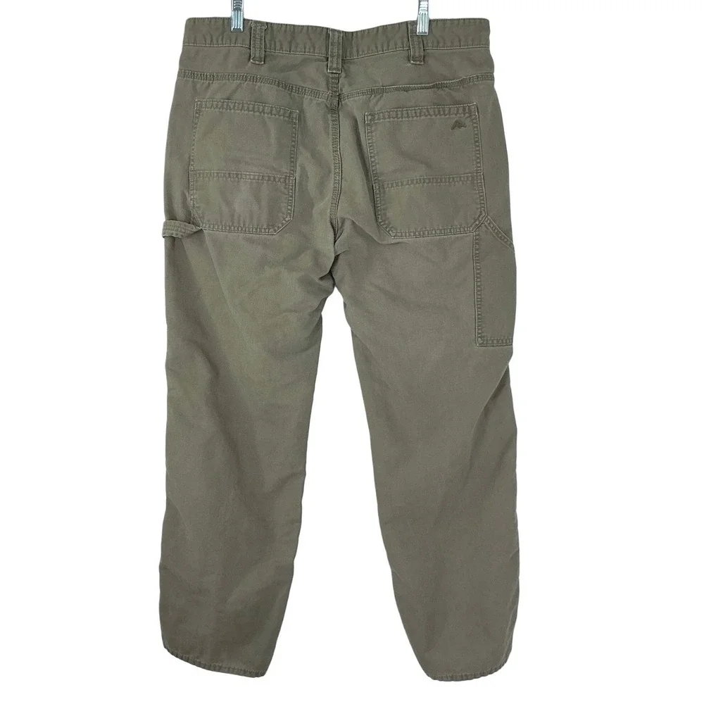 Ridgecut Toughwear Men's Size‎ 36x32 Canvas Cargo Pants Olive Utility Workwear